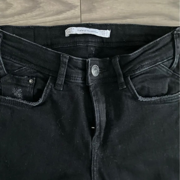 Zara distressed skinny jeans Sz 2 - Picture 5 of 9